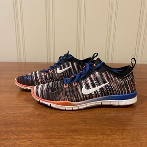 Nike Women's Multicolor Knit Sneakers - Black, White, Blue, Orange